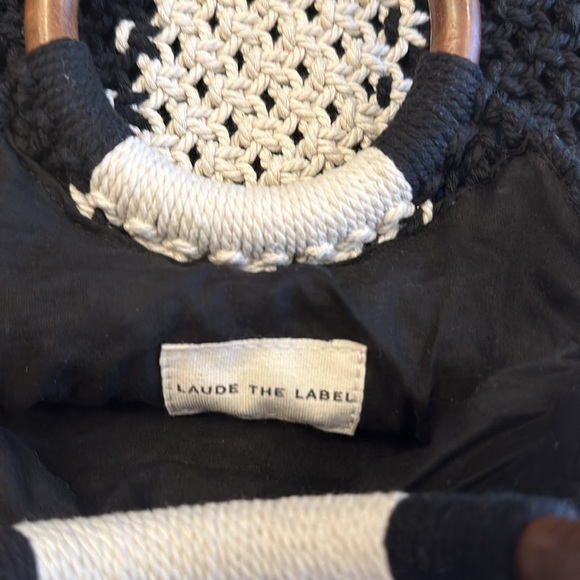 Laude women’s The Label Black and Cream Gabby Macrame Bag - Picture 10 of 10
